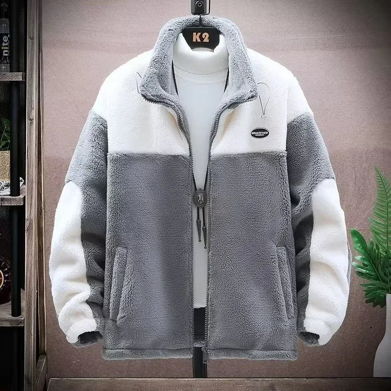 Winter Jackets New Men's Winter Sherpa Lined Jacket Heavy Duty Thermal Warm Fleece Coat Windproof Outdoor Work Jacket Hooded