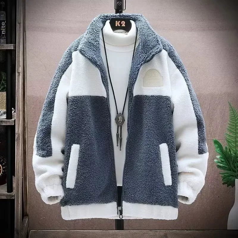 Winter Jackets New Men's Winter Sherpa Lined Jacket Heavy Duty Thermal Warm Fleece Coat Windproof Outdoor Work Jacket Hooded